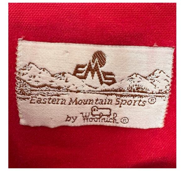 Vintage 80's EMS by Woolrich Red Cotton Button Shirt XL Long Made in USA - Picture 11 of 14